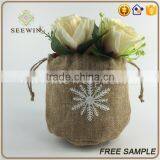 100% Burlap Drawstring Cheap Jute Bags thumbnail-3