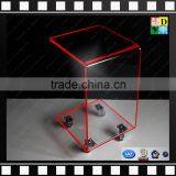 Customized Moveable Acrylic Coffee Table Unique Elegant Acrylic Side Table With Wheels From China Manufacturer thumbnail-3