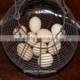 Oval Metal Wire Storage Basket With Wooden Handle thumbnail-6