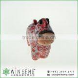 Cheap Coin Box Lovely Design Flower Patterns Horse Shaped Ceramic Animal Piggy Bank thumbnail-5