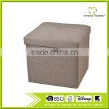 Stain Resistant Storage Stool With Removable Lid thumbnail-1