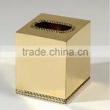 Gold Plated Metal Tissue Box thumbnail-1