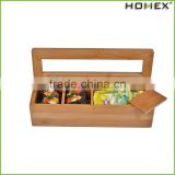 Hot Sale Kitchenware Bamboo Box With Lid For Sundries,Bamboo Tea Storage Box/Homex_Factory