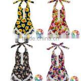 Kids Girls' Lovely Summer Jumpsuit Black Floral Lace Trim Short Rompers thumbnail-1