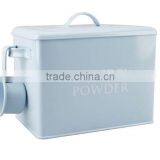 Laundry Powder Storage Box Washing Tablet Retro Metal Container Tin With Scoop thumbnail-4