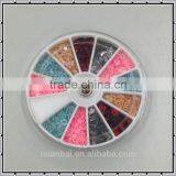 Plastic Round 12 Compartment Nail Art Nailart Tips Manicure Wheels Box thumbnail-1