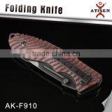 4.5" Blade Camping Folding Knife G10 Handle Outdoor Survival Knife thumbnail-3
