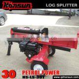6.5hp B&S Gross and Honda GX200 gasoline engine equipped optional control valve hydraulic log splitter and saw machine 30 ton