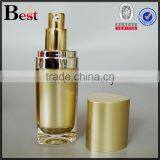 Cosmetic Triangle Shape Gold 15ml Acrylic Lotion Bottle thumbnail-4