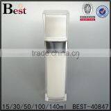 Unique Square Lotion Bottle Empty 30ml 60ml 120ml Acrylic Cosmetic Cream Bottle Pearl White Color High Quality Luxury Bottle thumbnail-2