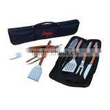 BQ-0017 / 4 Pcs Rose Wood Handle BBQ Tools / Bbq Parts thumbnail-1