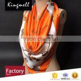 Custom Chinese Supplier' Digital Printing Silk Satin Lady Scarf Square Scarf thumbnail-2