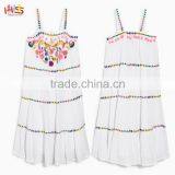 Latest Chirdren Frocks Designs White Embellished Girl Maxi Dress thumbnail-1