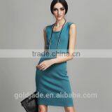 Hot Sale Knitting Fancy Dress for Women Ladies Sleeveless Casual Dress Spring Summer 2016 thumbnail-2