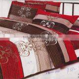 100%polyester Disperse Printed Stripe Luxury Diamond Velvet Bedding Set thumbnail-1