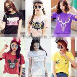 GZY Women Causal and Comfortable t Shirt 2017 Factory Overproduction Export Guangzhou Wholesale African Mixed Women Model 2017 thumbnail-3