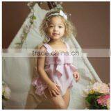 New Arrival Toddler Clothing Pink Seersucker Bubble Wholesale Fancy Newborn Baby Clothes Romper thumbnail-5