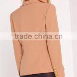 MGOO Custom Made Women Short Slim Fitting Suit Blazers Nude Blazer Military One Button Office Blazers thumbnail-4