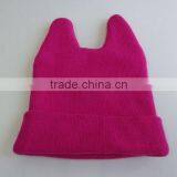 Wholesale Fashion Cheap Winter Acrylic Custom Knitted Beanie Hat thumbnail-3