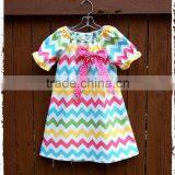 Christmas Clothes Baby Girl Frock Red And White Chevron Dress thumbnail-5