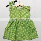 Little Girls Cotton Frock Designs Dress Baby Girls Polka Dot Sleeveless Casual Party Wear Dress Wholesale thumbnail-1