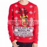 White SnowflakeJacquard Pattern Acrylic Men Christmas Pullover Sweater thumbnail-1