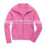 2014 New Style Wholesale Cheap Pink Plain Zipper Womens Hoodie Jackets Sweatshirts China Manufacturer thumbnail-1