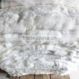 2016 Real Natural White Bed Rabbit Fur Rug Decorative Floor Fur Throw Carpet Blanket Home Decor Bedding New thumbnail-2