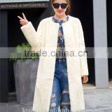 Natural Rabbit Fur Jacket With Belt Women Real Whole Skin Rex Rabbit Fur Overcoat thumbnail-3
