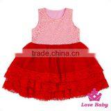 Summer 1 Year Infant Clothes Hot Pink Sleeveless Design Birthday Princess Baby Girl PomPom Tutu Dress thumbnail-4