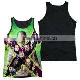 Wholesale 3d Design Mens Fitness 100 Polyester All Over Sublimation Tank Top thumbnail-3
