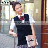 Trend Girl Dark Blue School Uniform Cardigan Vests for High School Students thumbnail-3