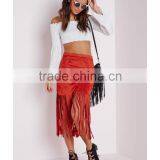 2015 New Style Long Sleeve Crop Top Wholsale off Shoulder Top thumbnail-5