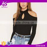 Guangzhou Top Selling Plain Dyed Cotton Summer Fashion Long Sleeve Women Blouses Tops thumbnail-1