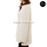 Factory Woman Plain Sherpa Pullover Sweater Wholesale Clothing thumbnail-5