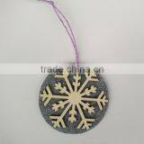 Decoration Items Round Wooden Snowflakes Christmas Crafts thumbnail-1