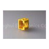 Modular SMT Low Profile RJ45 Jack , Rj45 Modular Plugs Sinking Connector Plastic Yellow