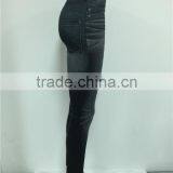 Women Lady's Black Resemble Jeans Jeggings Pants thumbnail-2