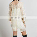 CHEFON Sheer Mesh Plus Size White Party Dresses Xxxl thumbnail-2