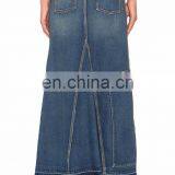 New Fashion Jean Long Jean Skirt thumbnail-4