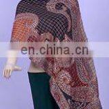 Viscose INdian Scarf Dupatta Stole Silk W Saree Kurti Boho Hijab Shawl Pashmina Wool Blend Long Scarf Tassels Warm Scarve thumbnail-4