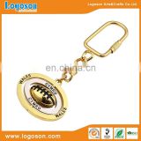 Promotional Custom Shape Souvenir Wales Gold Plating Spinning Keychain