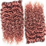 Grade 7A Soft 10inch Chocolate Brazilian Curly Human Hair Jerry Curl