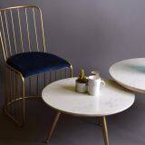 High Quality Round White Coffee Table Calacutta White Table Top thumbnail-2