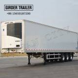 3 axles 40ft container box refrigerated van semi truck trailer for sale