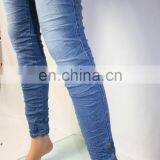 DiZNEW 2019 OEM ODM Wholesale Custom USA Women's Jeans Pants Crush Jeans thumbnail-5