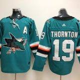 San Jose Sharks #19 Thornton Green Jersey