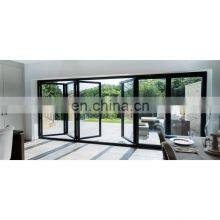 Aluminium Frame Double Glazed Tempered Glass Exterior Folding Accordion Doors