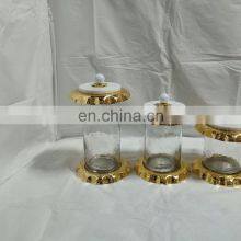 Pomegranate Orchid Lid Stainless Steel & Glass Fancy Canister thumbnail-4