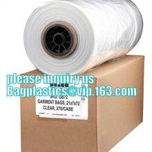 Clothing Packing 60cm Width Dustproof Plastic Dry Cleaning Laundry Bag,Custom Poly Dry Cleaning Bags For Garment Plastic